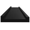 vidaXL Estantes de pared 4 unidades negro 100x9x3 cm