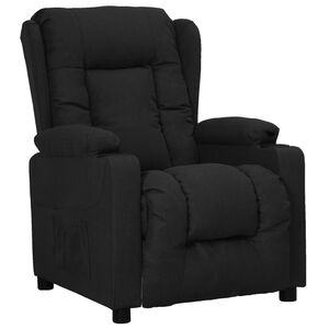 vidaXL Sill&oacute;n reclinable de tela negro
