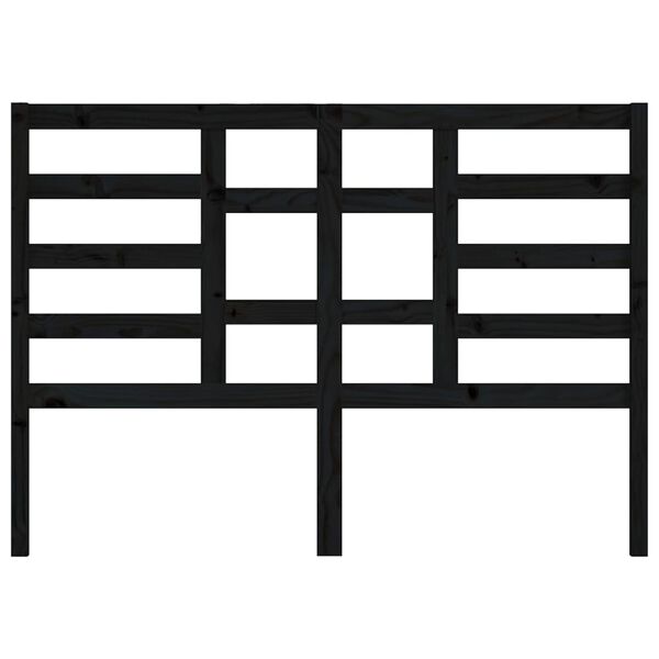 vidaXL Cabecero de cama madera maciza de pino negro 156x4x104 cm