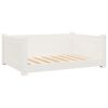 vidaXL Cama para perros madera maciza de pino blanco 75,5x55,5x28 cm