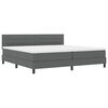 vidaXL Cama tipo Box Spring con colch&oacute;n Gris oscuro 200 x 200 cm tela