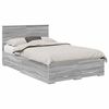 vidaXL Estructura de cama con cabecera Gris Sonoma 120 x 200 cm