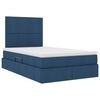 vidaXL Cama con almacenamiento Azul 120 x 200 cm Cuero sintético