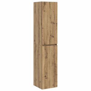 vidaXL Mueble de ba&ntilde;o montado en la pared Roble artisan