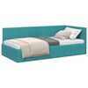 vidaXL Estructura de cama en esquina Tuquesa 90 cm x 190 cm Terciopelo