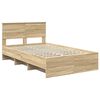 vidaXL Estructura de cama con cabecera Roble Sonoma 120 x 123 cm