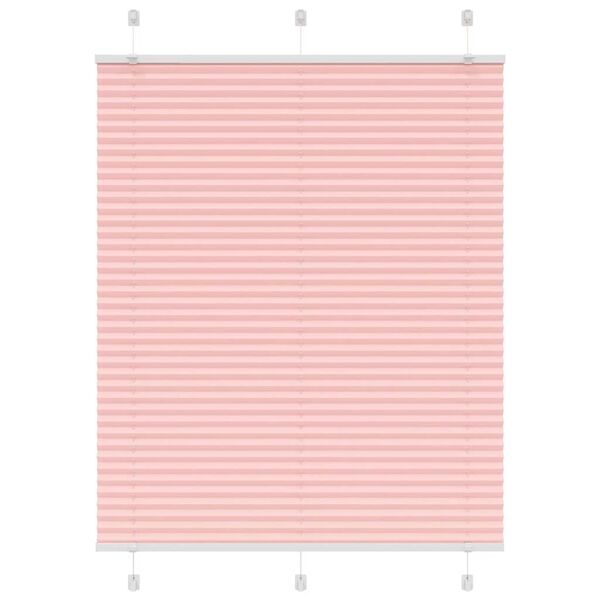 vidaXL Estor Plisado rosa 105x100 cm Tela Ancho 104,4 cm Poli&eacute;ster