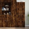 vidaXL Aparador de madera de ingenier&iacute;a roble ahumado 40x42,5x185 cm