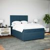 vidaXL Cama box spring con colch&oacute;n terciopelo azul 140x190 cm