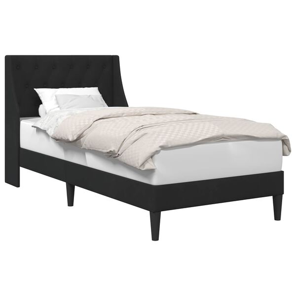 vidaXL Estructura de cama con cabecera Negro 80 x 200 cm Terciopelo