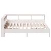 vidaXL Cama con estanter&iacute;a sin colch&oacute;n madera maciza blanca 135x190 cm