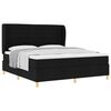 vidaXL Cama tipo Box Spring con cabecera Negro 200 x 180 cm tela