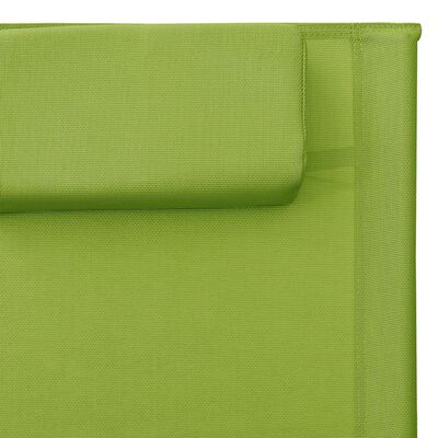 vidaXL Tumbona de textilene verde y gris
