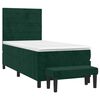 vidaXL Cama box spring con colch&oacute;n terciopelo verde oscuro 80x200 cm