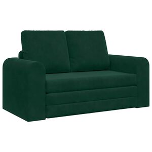 vidaXL Sof&aacute; cama Verde oscuro 148 x 71 x 83 cm Terciopelo