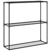 vidaXL Soporte para plantas de 3 niveles Negro 100 x 32 x 102 cm Acero