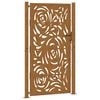 vidaXL Puerta de jard&iacute;n 100x175 cm de acero corten con dise&ntilde;o de llamas