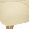 vidaXL Sill&oacute;n mecedora con taburete tela color crema
