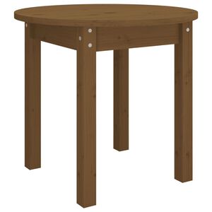vidaXL Mesa de centro de madera maciza de pino marrón miel Ø 45x40 cm