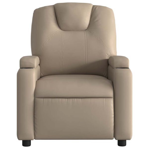 vidaXL Sill&oacute;n reclinable de cuero sint&eacute;tico color capuchino
