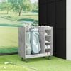 vidaXL Armario de Golf con rueda Liso Gris Concreto 90 x 45 x 98 cm