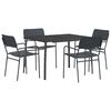 vidaXL Conjunto de comedor 5 uds. Antracita Acero