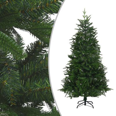 vidaXL Árbol de Navidad artificial con luces PVC&PE verde 210 cm