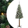 vidaXL Árbol de Navidad Delgado con 150 LED con soporte Verde 150 cm
