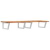 vidaXL Estante de lavabo de pared acero y madera maciza de acacia