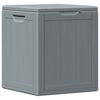 vidaXL Caja de almacenaje para jard&iacute;n 90L PP aspecto madera gris