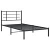 vidaXL Estructura cama sin colchón con cabecero metal negro 100x200 cm