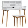 vidaXL Conjunto de Mesa de Tocador FAUSKE 3 uds. Blanco