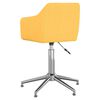 vidaXL Sillas de comedor giratorias 6 unidades tela amarillo