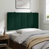 vidaXL Cabecero de cama acolchado Hanko terciopelo verde oscuro 100 cm