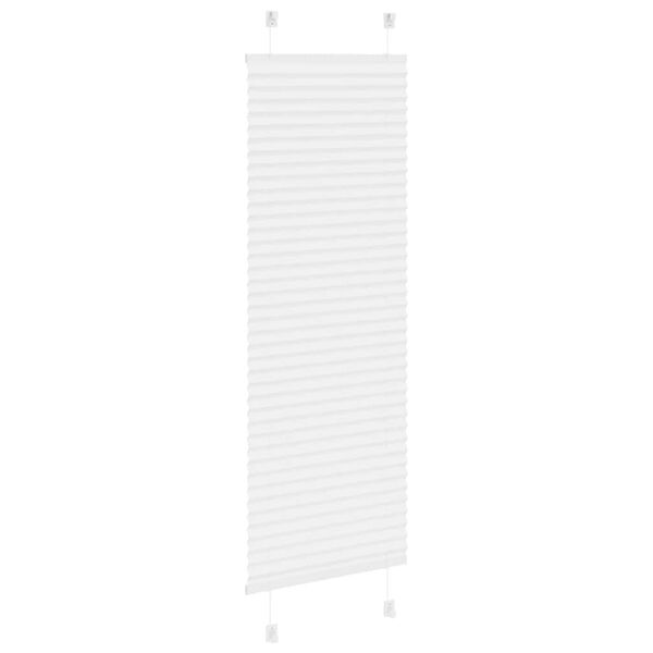 vidaXL Estor Plisado blanco 45x100 cm Tela Ancho 44,4 cm Poli&eacute;ster