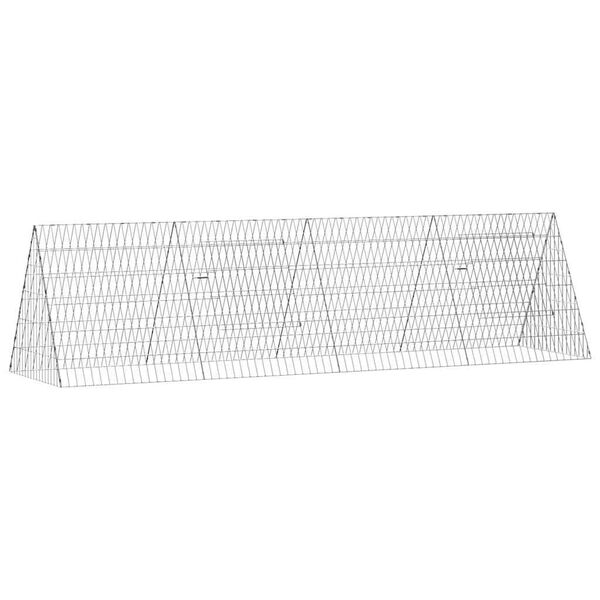 vidaXL Jaula para conejos Plateado 650 x 55 x 55 cm Acero Galvanizado