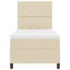 vidaXL Cama tipo Box Spring con colch&oacute;n Crema 100 x 200 cm tela