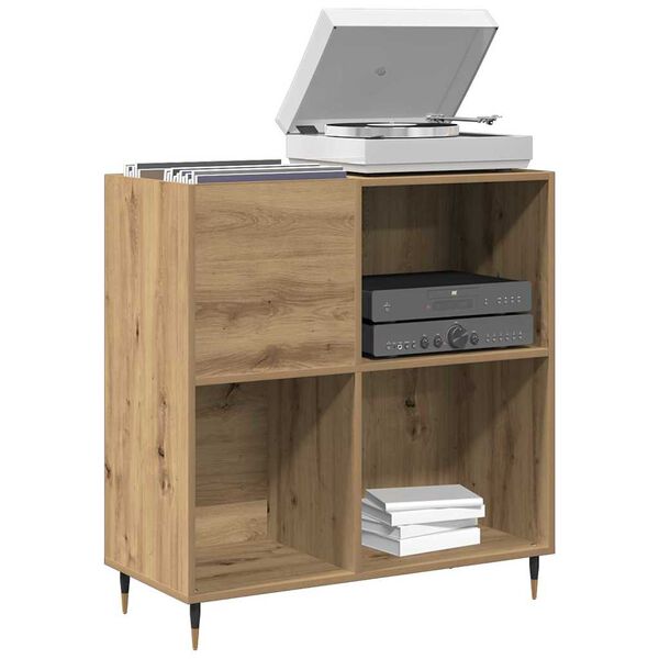 vidaXL Mueble para discos de vinilo Roble artisan 85 x 38 x 89 cm