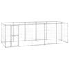 vidaXL Perrera de exterior de acero galvanizado 12,1 m&sup2;