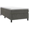 vidaXL Cama box spring con colch&oacute;n terciopelo gris oscuro 100x200 cm