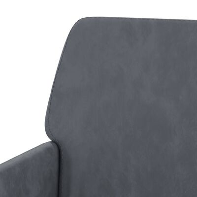 vidaXL Banco de terciopelo gris oscuro 108x79x79 cm