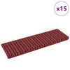 vidaXL Alfombras autoadhesivas para escaleras Rayado 15 pcs Rojo