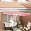 vidaXL Toldo Retr&aacute;ctil Manual Rojo y 300 x 250 cm Poli&eacute;ster y Aluminio