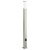 vidaXL Baliza de luz con toma de corriente, 110 cm, acero inoxidable, IP44
