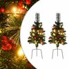vidaXL &Aacute;rboles de Navidad de camino con luces 2 uds PVC 76 cm