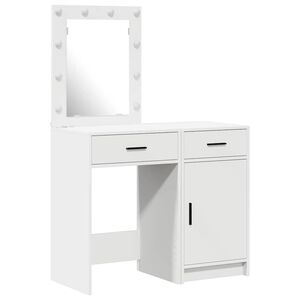 vidaXL Mesa de tocador 2 uds. Blanco 50 x 41 x 135 cm