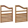 vidaXL Reposabrazos 2 pcs Marr&oacute;n 59 x 4 x 73 cm Madera de ingenier&iacute;a