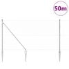 vidaXL Poste de Valla Plateado 50 x 1 m (malla de 50 mm) Acero