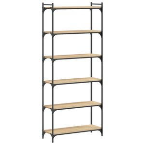 vidaXL Librer&iacute;a 6 estantes madera ingenier&iacute;a roble Sonoma 80x30x188 cm