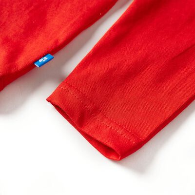 Camiseta infantil de manga larga rojo 140